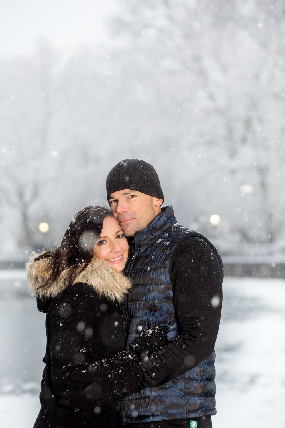 Snowy Central Park Engagement Session NYC