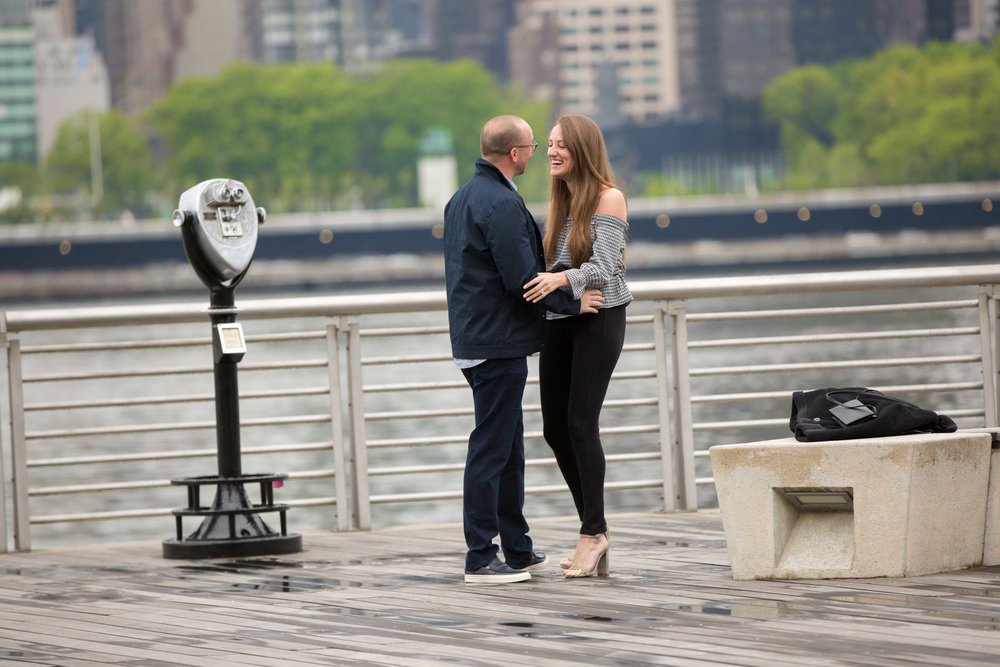 NYC Proposal Gantry Plaza State Park Engagement Photo Session Shoot Wedding Photographer