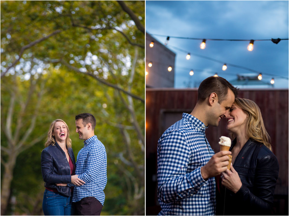 Carroll Gardens Engagement Photo Shoot Session Brooklyn NYC Wedding Photographer Green Building Dobbin Street