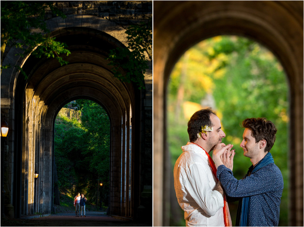 NYC Wedding Photographer Fort Tryon Park Engagement Photo Shoot Session Gay Same Sex Marriage New York