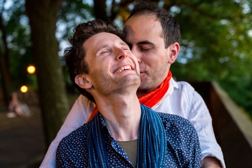 NYC Wedding Photographer Fort Tryon Park Engagement Photo Shoot Session Gay Same Sex Marriage New York