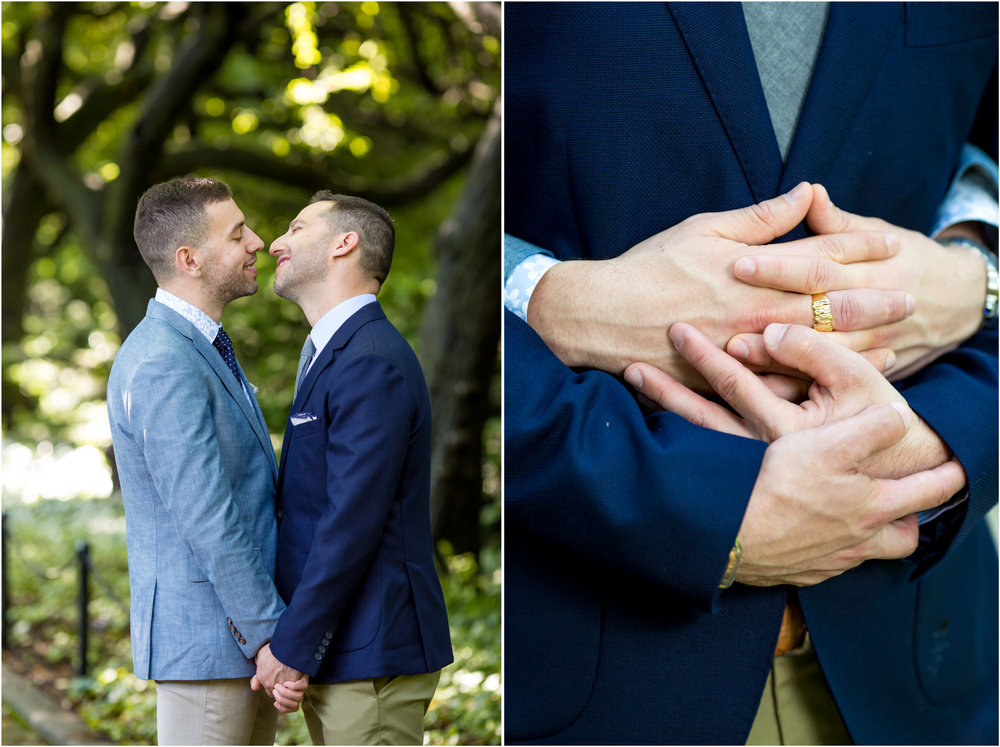 New York City NYC Wedding Photographer Engagement Photo Session Shoot Same Sex Gay Central Park Conservatory Garden