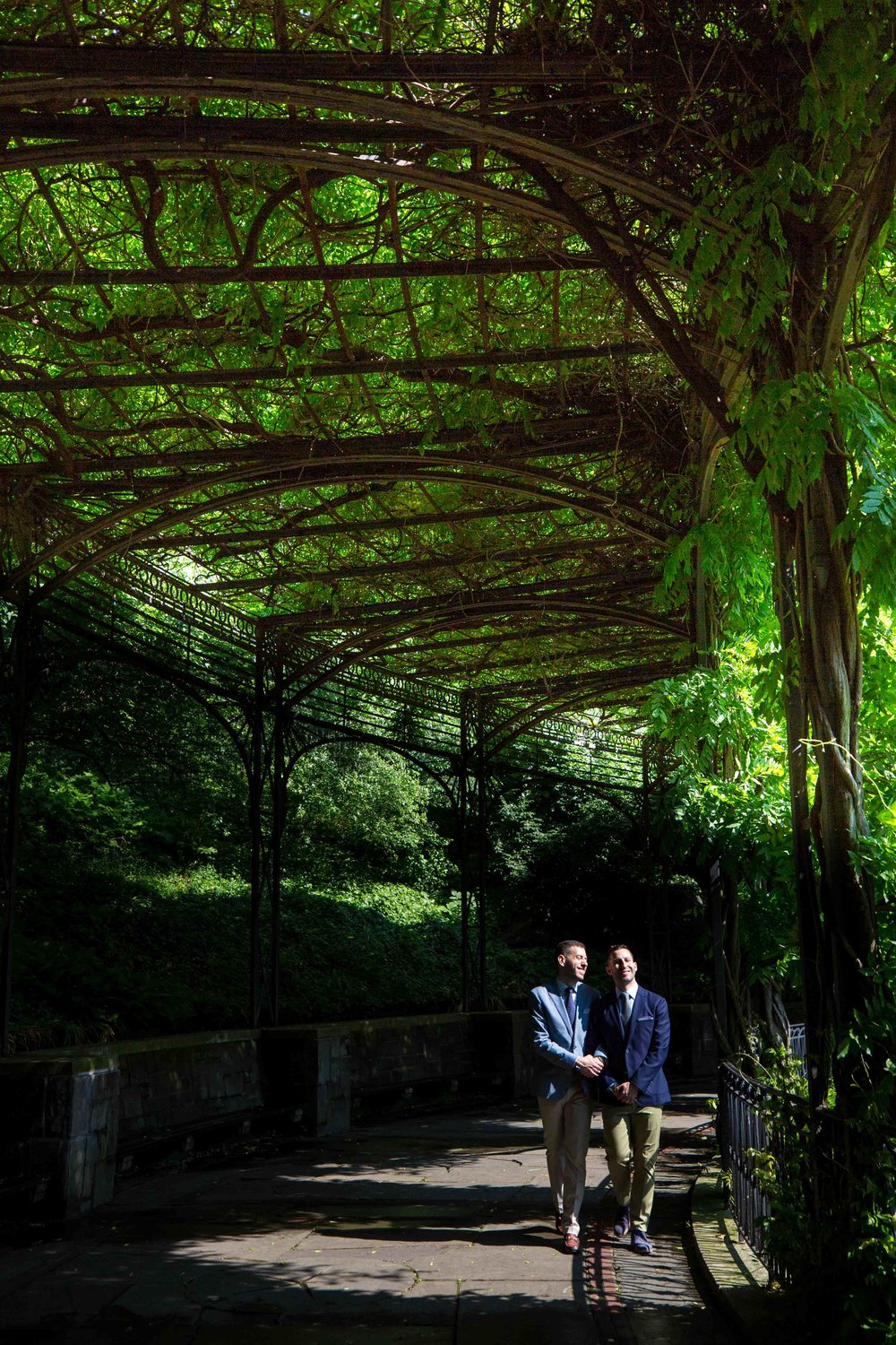 New York City NYC Wedding Photographer Engagement Photo Session Shoot Same Sex Gay Central Park Conservatory Garden