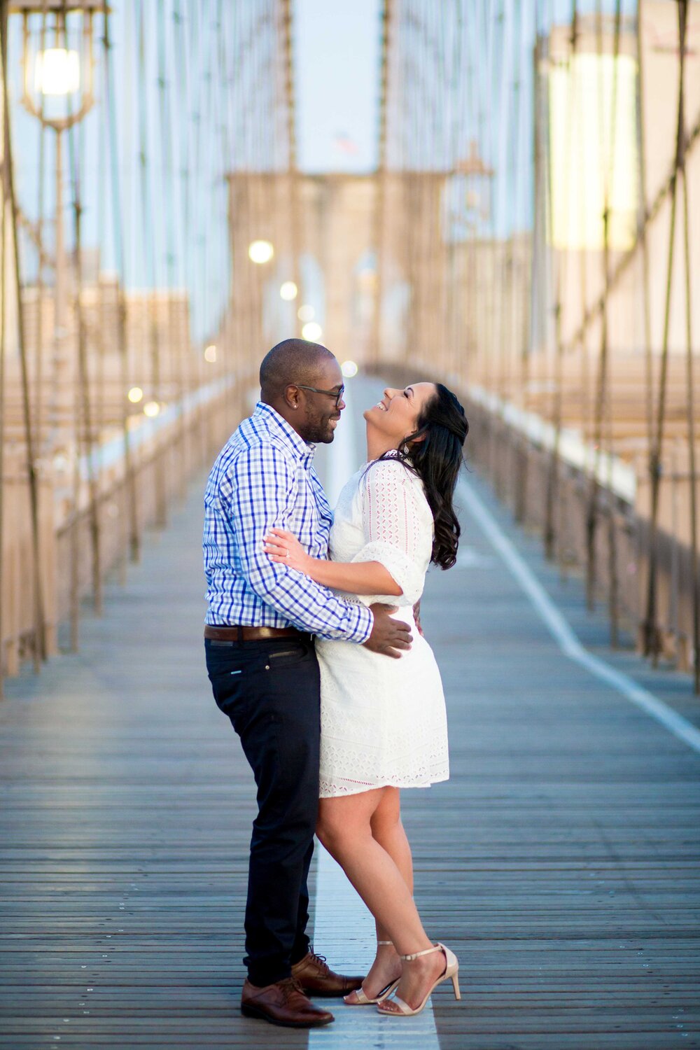 Brooklyn Bridge Dumbo Engagement Photo Shoot NYC Wedding Photographer