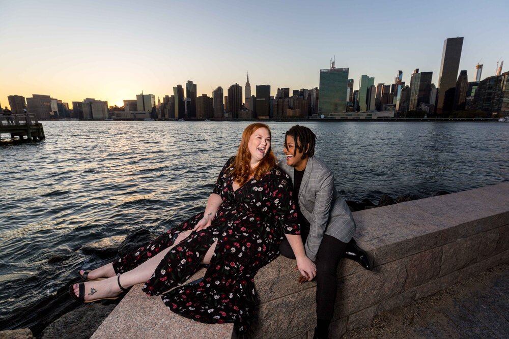 Gantry Plaza State Park Engagement Queens Wedding Gay NYC Photographer