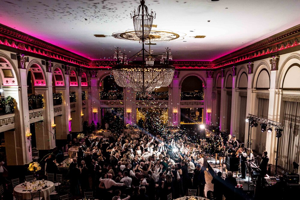 Ballroom at the Ben Wedding Philadelphia Philly Finley Catering Photographer New Year’s Eve