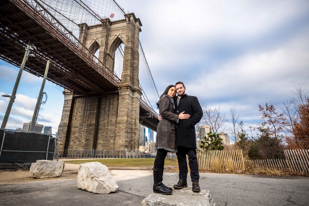 Dumbo Engagement Photo Shoot Brooklyn NYC Wedding Photographer