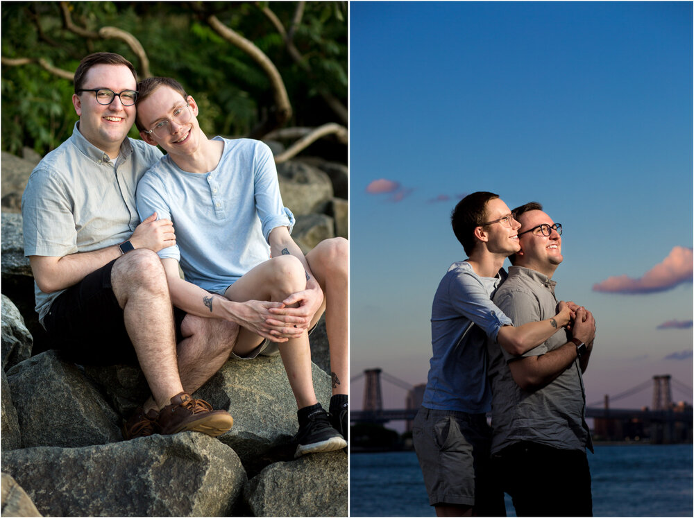 NYC anniversary photo session shoot dumbo brooklyn engagement gay lgbtq