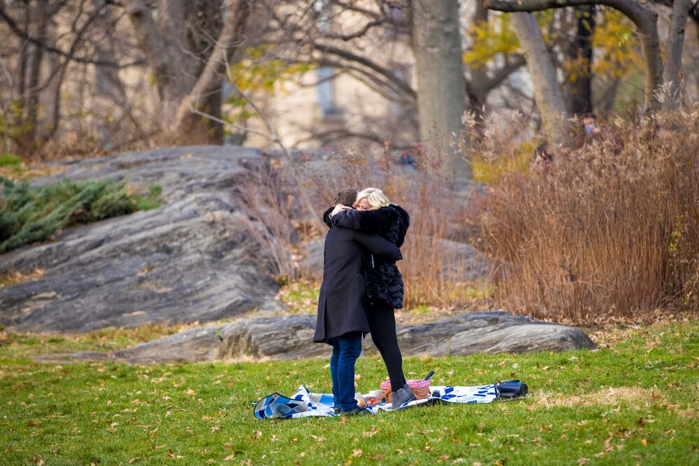 Central Park Proposal NYC Engagement Photographer New York Picnic